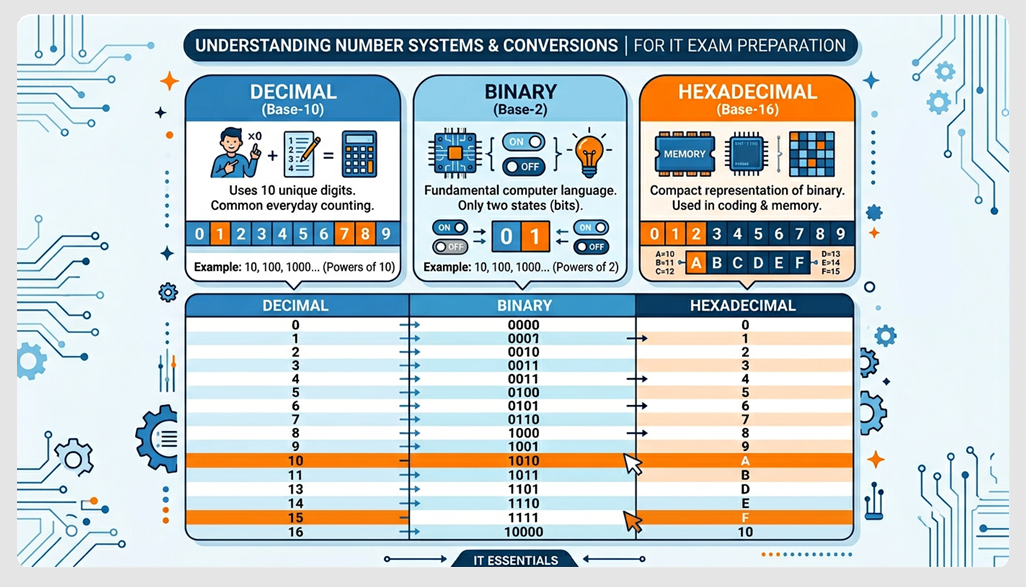 10進数・2進数・16進数の比較図