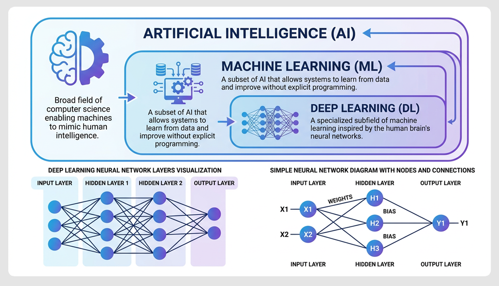AI・機械学習・ディープラーニングの関係図