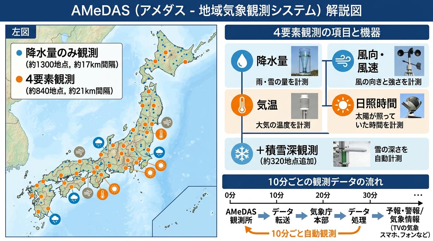 アメダス観測網図