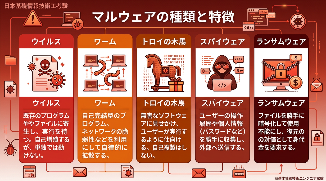 マルウェアの種類と特徴