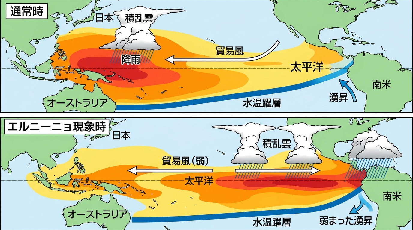 エルニーニョ現象のメカニズム