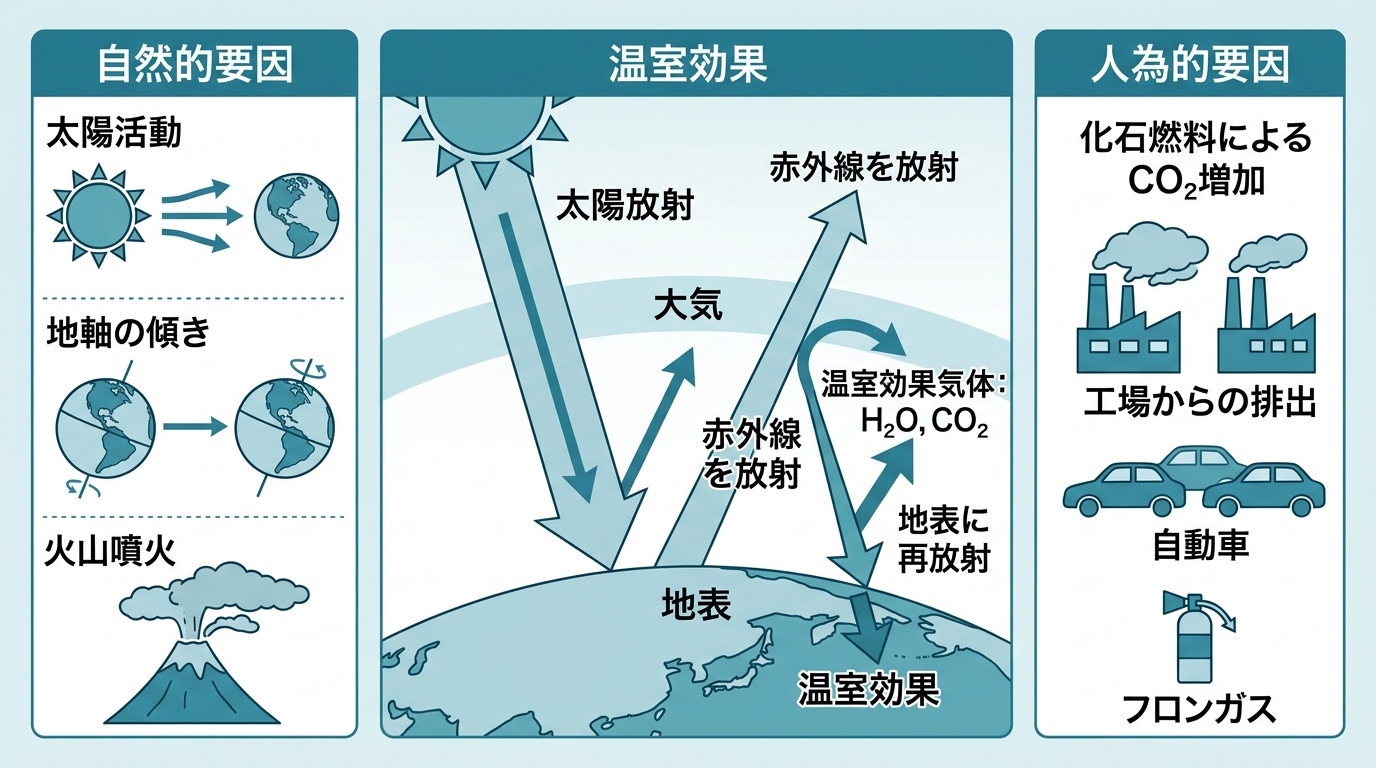 気候変動の要因・温室効果
