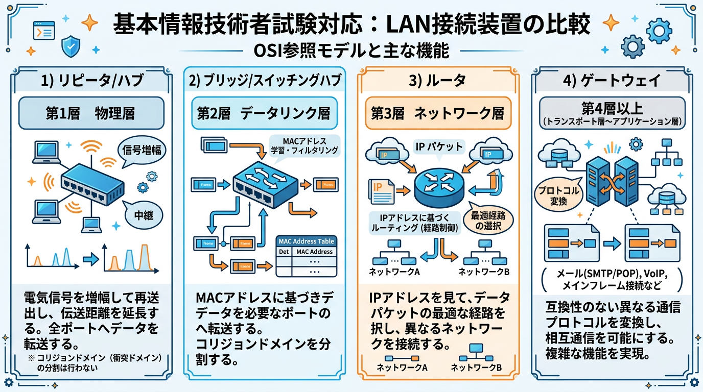 LANの接続デバイス比較