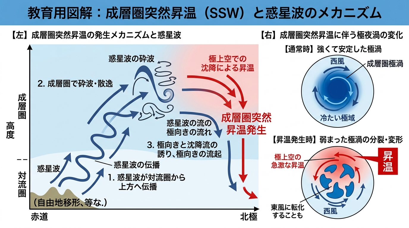 成層圏突然昇温と惑星波