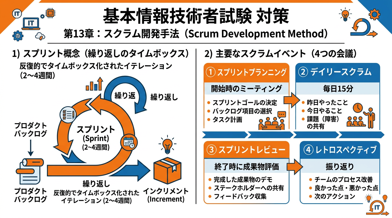 スクラムの4つのイベントとスプリントの流れ