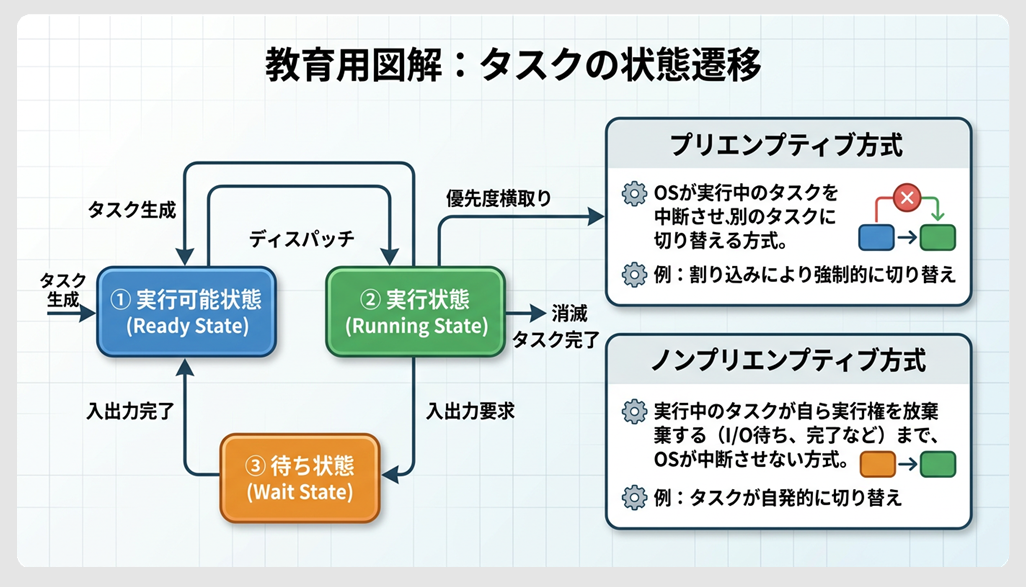 タスクの状態遷移