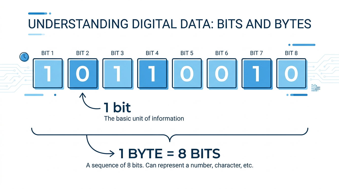 ビットとバイトの関係図解